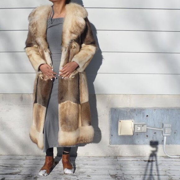 Fox + Muskrat + Mink Fur Coat - Picture 7 of 10